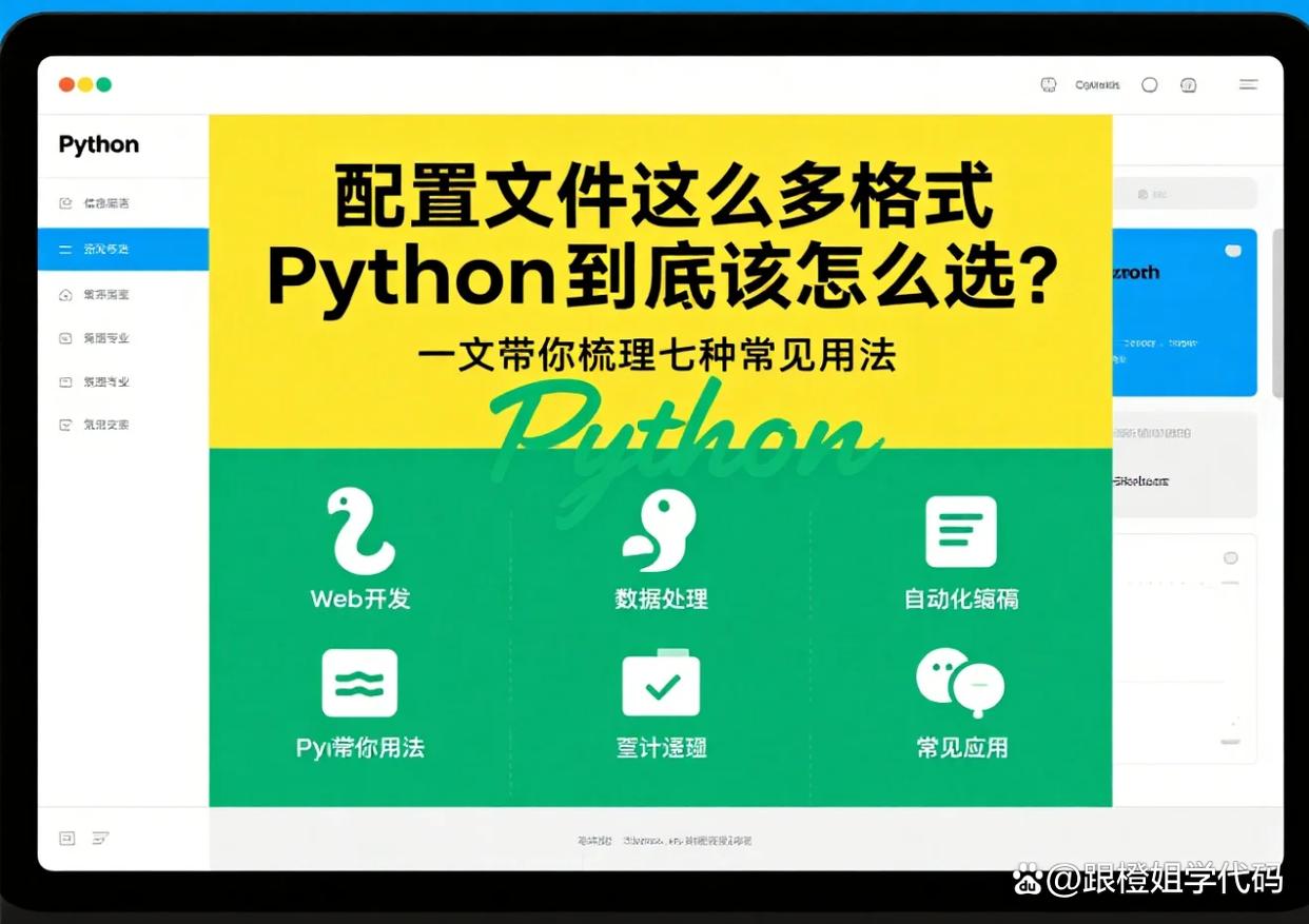 配置文件这么多格式,Python到底该怎么选?一文带你梳理七种常见用法