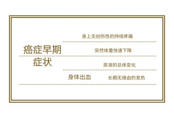 癌症早期症状 