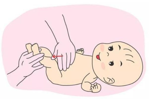给宝宝按摩腹部